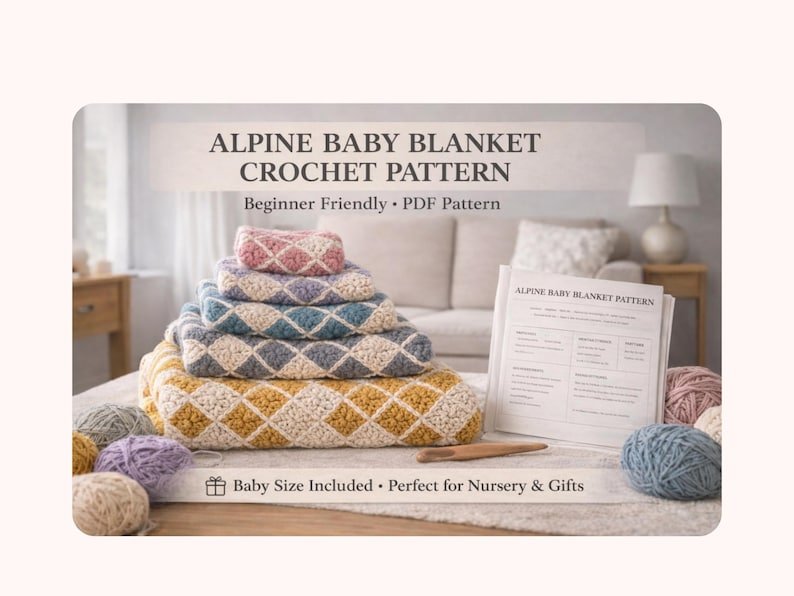 Alpine Baby Blanket Crochet Pattern