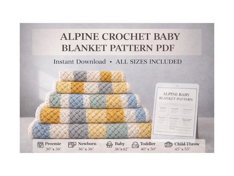 Alpine Diamond Baby Blanket Pattern