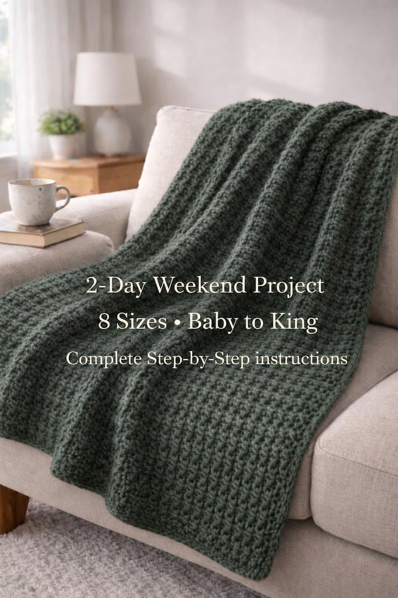 Alpine Weekend Crochet Throw Blanket Pattern