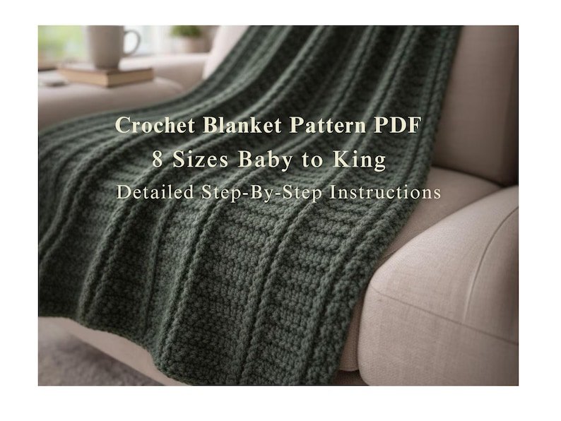 Ridge Texture Crochet Blanket Pattern