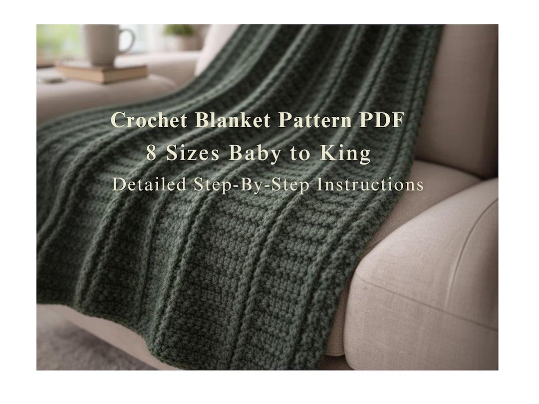 Ridge Texture Crochet Blanket Pattern