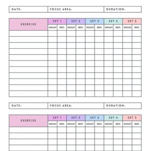Day Fitness Tracker Challenge Printable